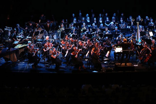 People performing on stage