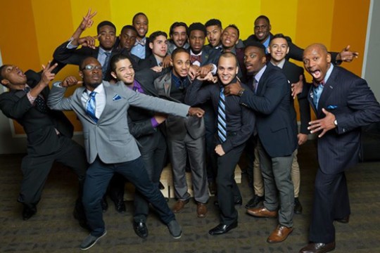 Person posing for camera at event