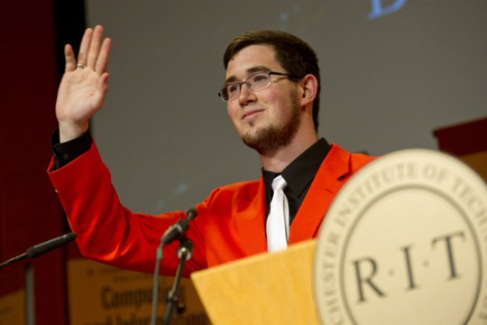 Student posing for camera