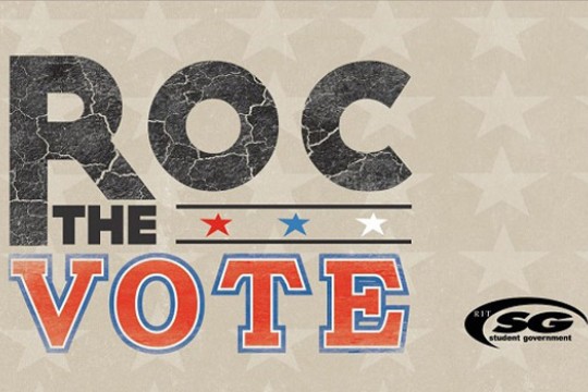 Poster for RIT Student Government's "ROC the Vote"