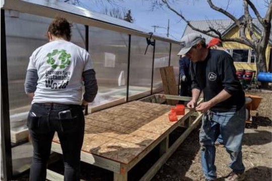Students build irrigation