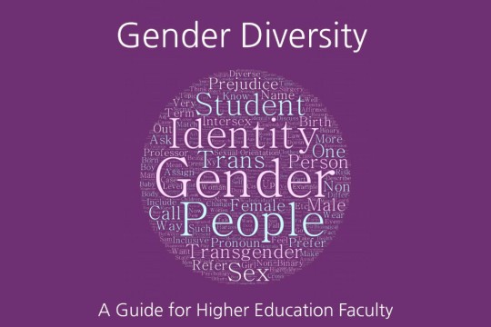 Book cover titled: Gender Diversity: A Guide of Higher Education Faculty