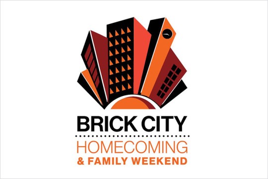 Brick City Homecoming and Family Weekend logo.