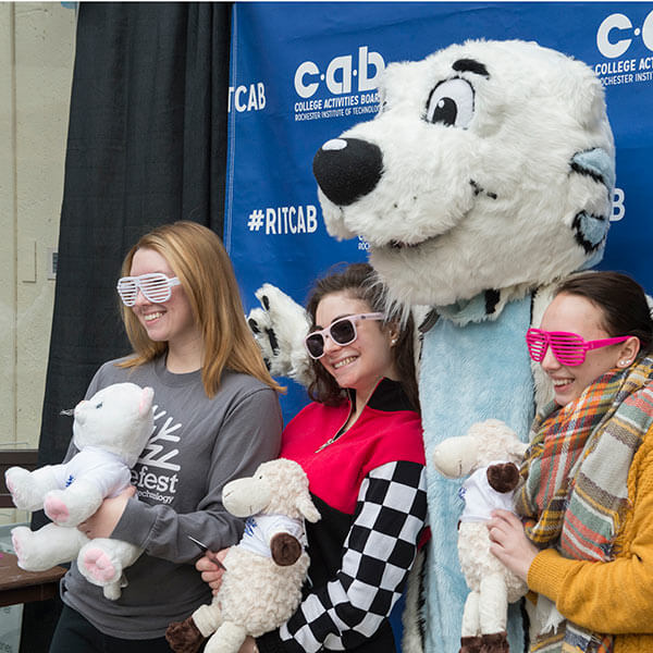 RIT students attending a CAB event