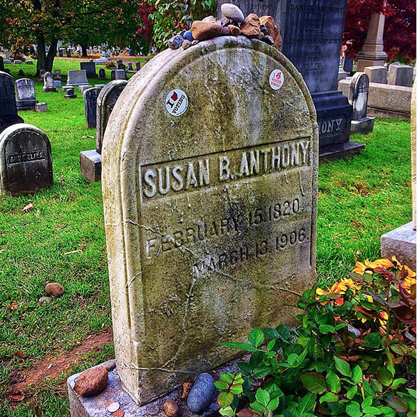 Susan B. Anthony's Tombstone at Mt. Hope Cemetery