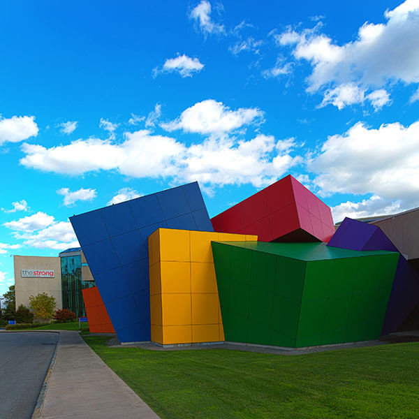 Exterior shot of part of the Strong National Museum of Play