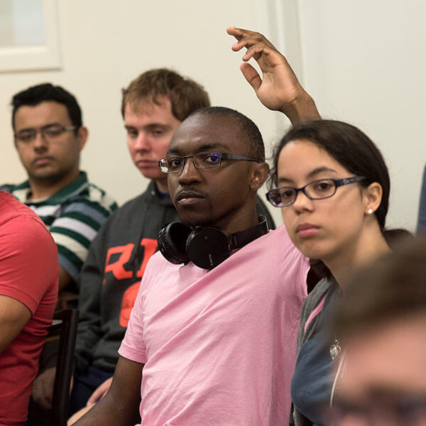 RIT students attending a Gray Matter Discussion