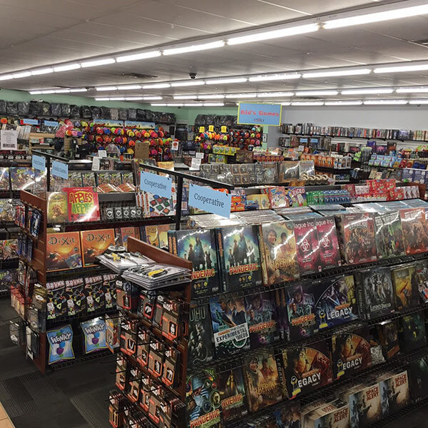 Used games section at Millennium Games