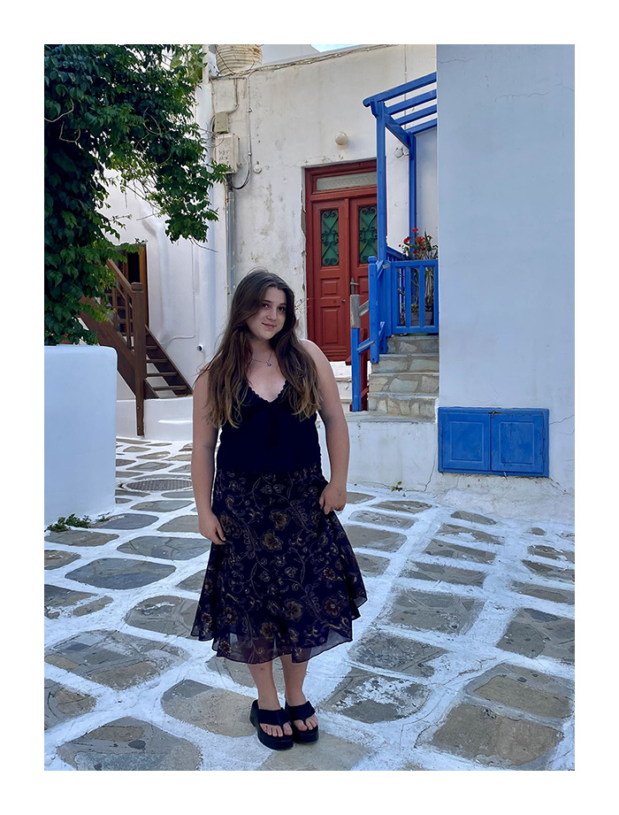 Kate Gibson in Greece