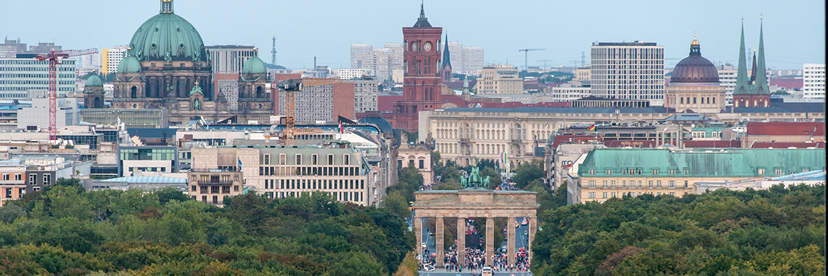 Overlooking city of Berlin in Germany