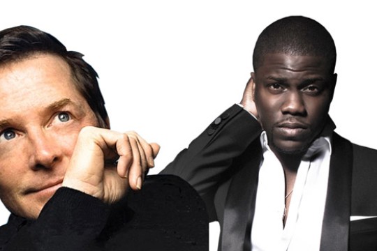 Two people posing next to each other