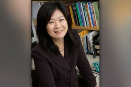 Professor posing for camera