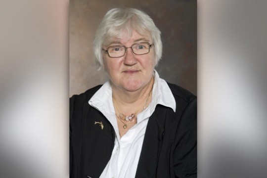 Professor posing for camera