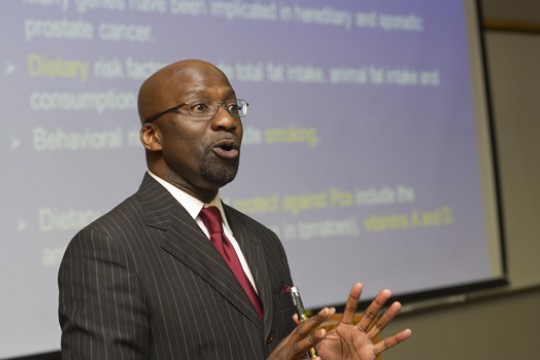 Professor posing for camera