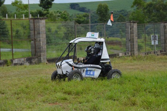 Cart driving on course