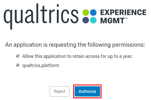 Authorization prompt