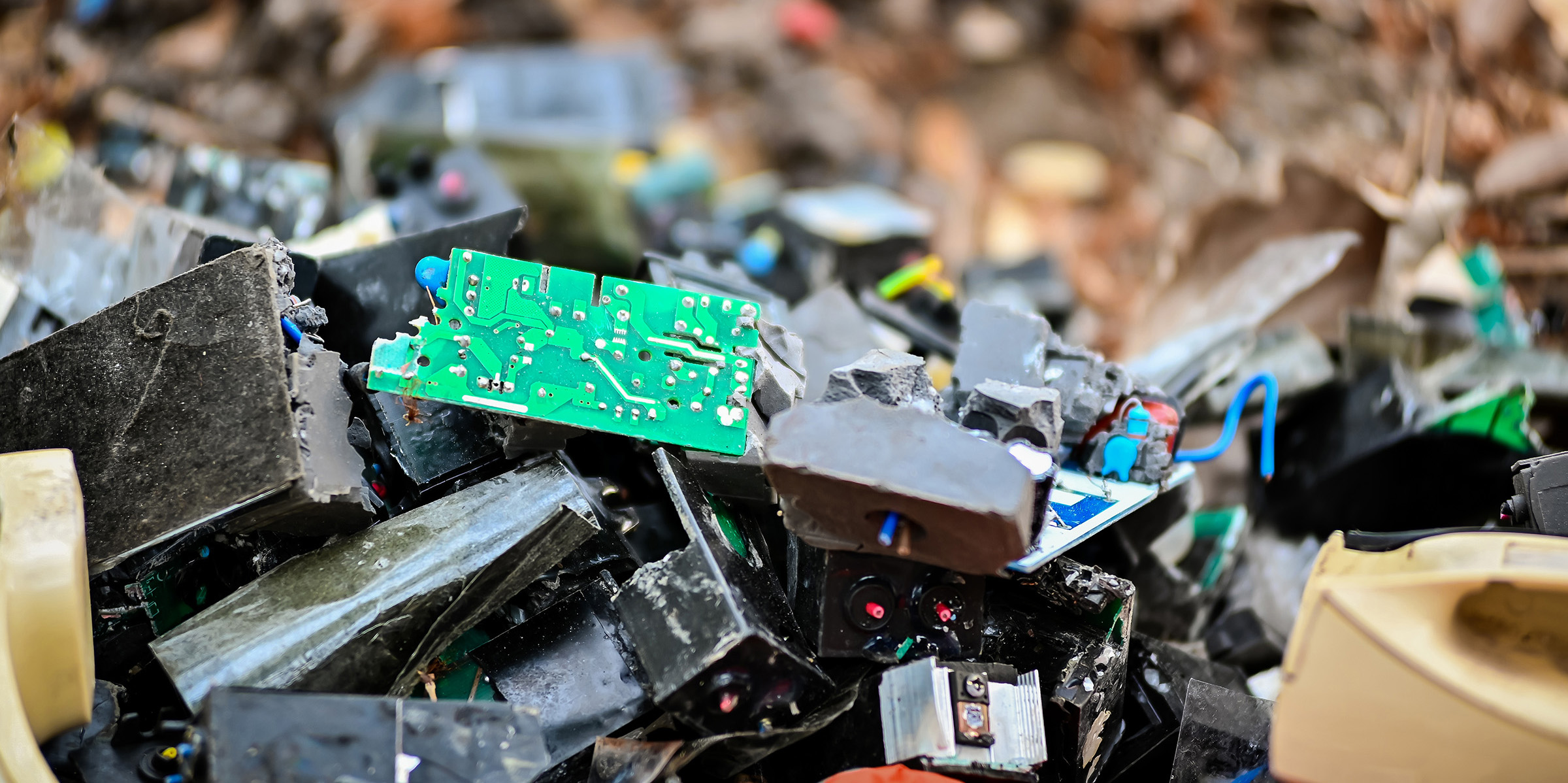 Pile of electronic waste