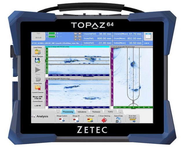 Zetec TOPAZ 64 Ultrasonic Inspection  