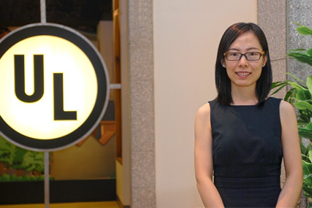 Person posing for camera in lobby