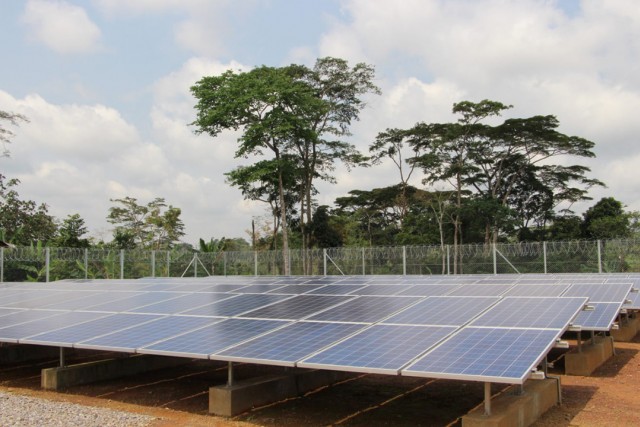 solar panels in Cameroon.