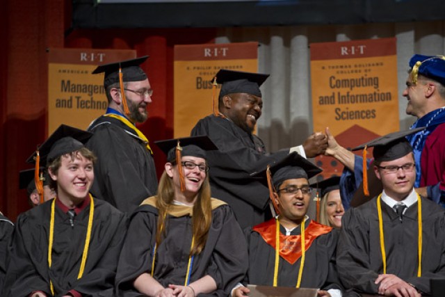 People sitting on stage