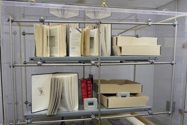 Picture of books in display