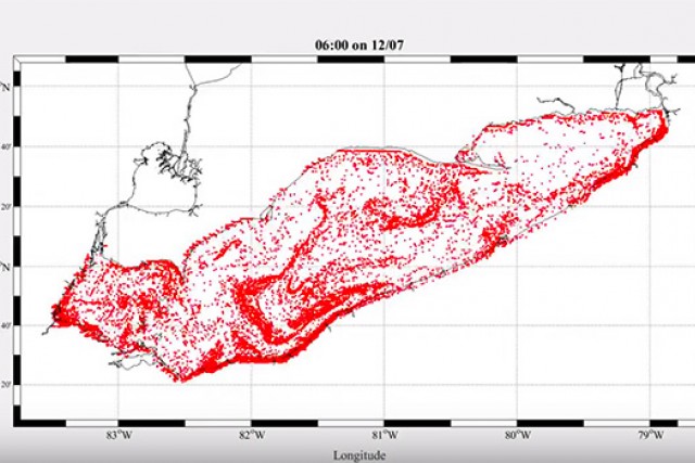 Map of Pollen spread over region