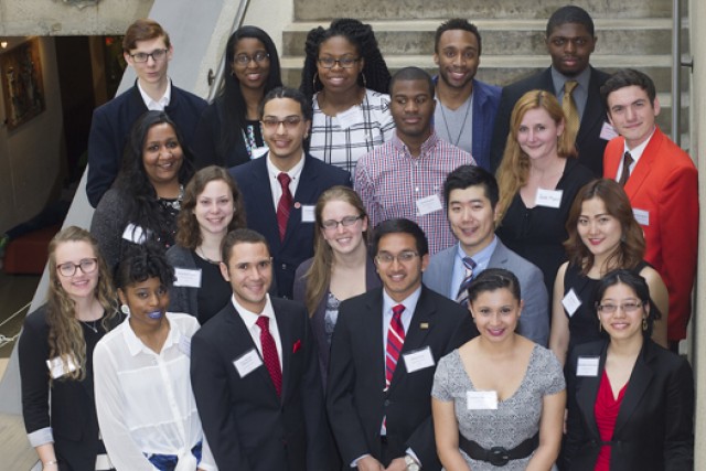 group of student award winners.