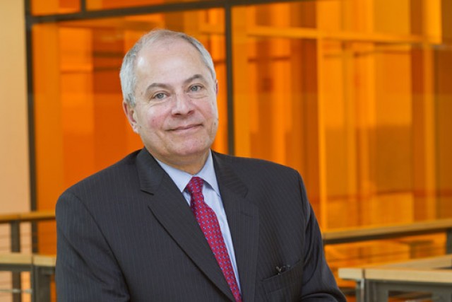 Professor posing for camera