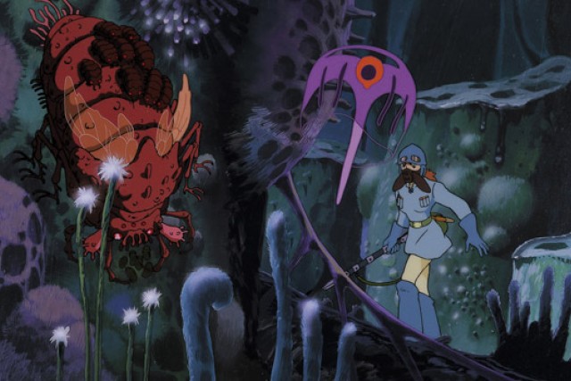 Cartoon of person in forest