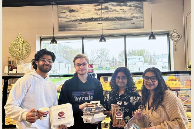 Undergraduate students at Rochester Institute of Technology at the Flexographic Technical Association Flexo Forum in Kansas City as part of the Phoenix Challenge