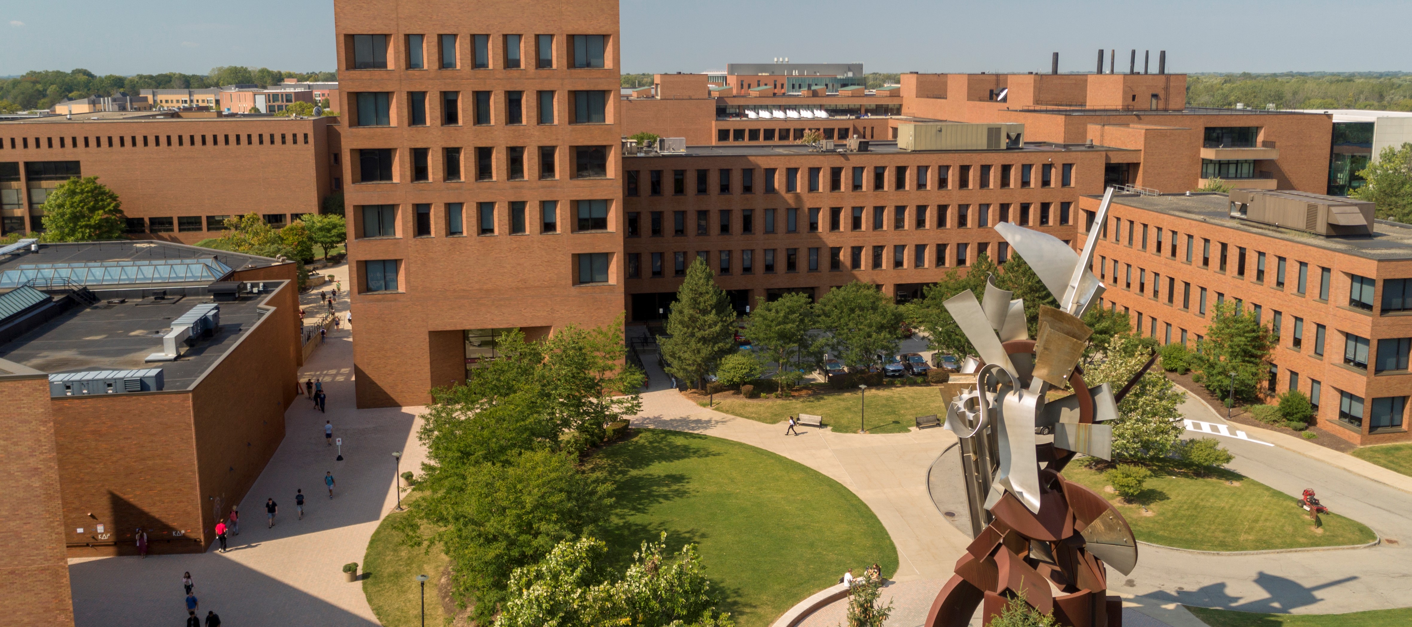 Arial view of RIT campus (Eastman building and Sentinel)