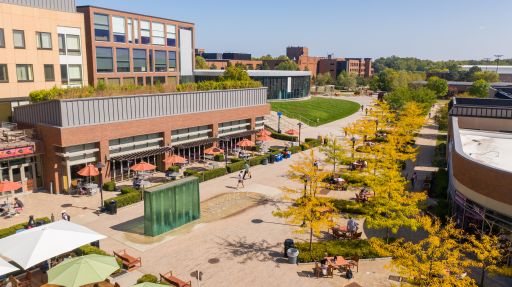 Aerial shot of RIT's Global Village