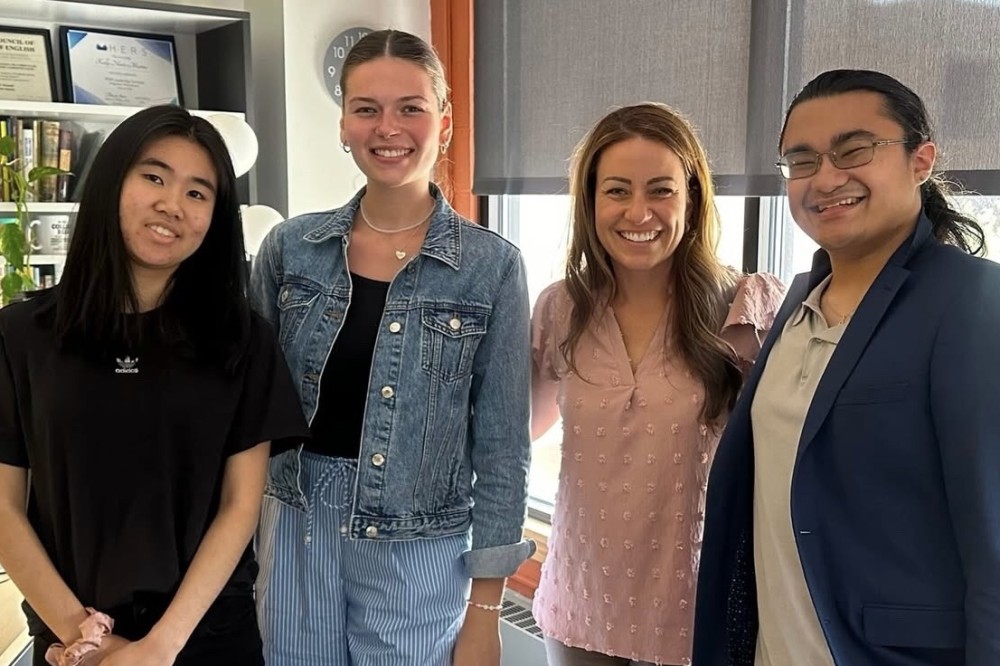 Pictured (L to R) Priscilla Ou, Aileen Hungler, Dr. Kelly Norris Martin, Jeremy Stewart