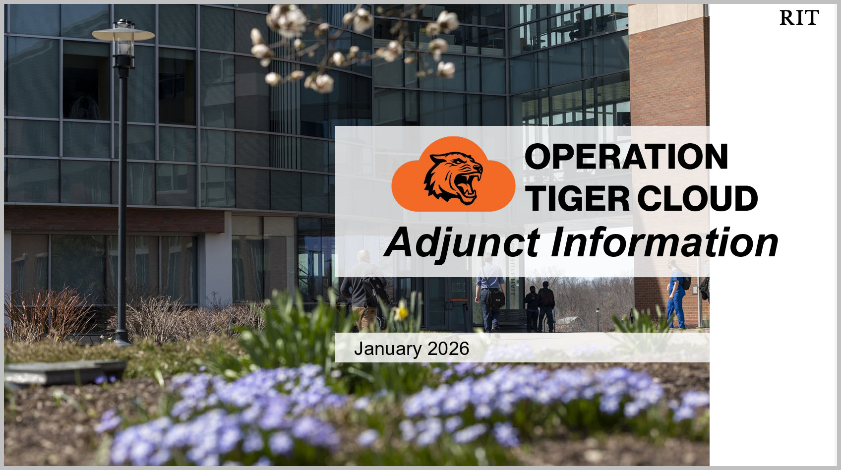 Image of intro slide from Adjunct Information demo session