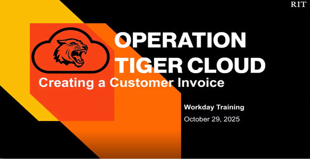 Create customer invoice demo title slide.