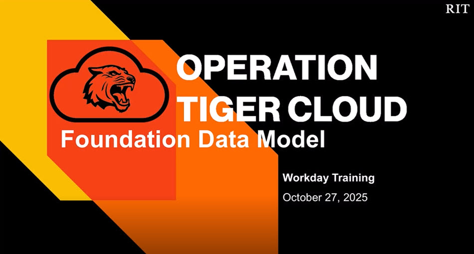 Slide depicting title of "Foundation Data Model" demo topic.