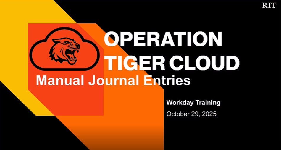 Manual Journal Entries demo title slide.