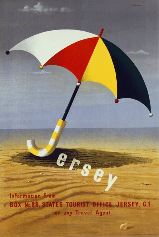 Striped umbrella on a beach