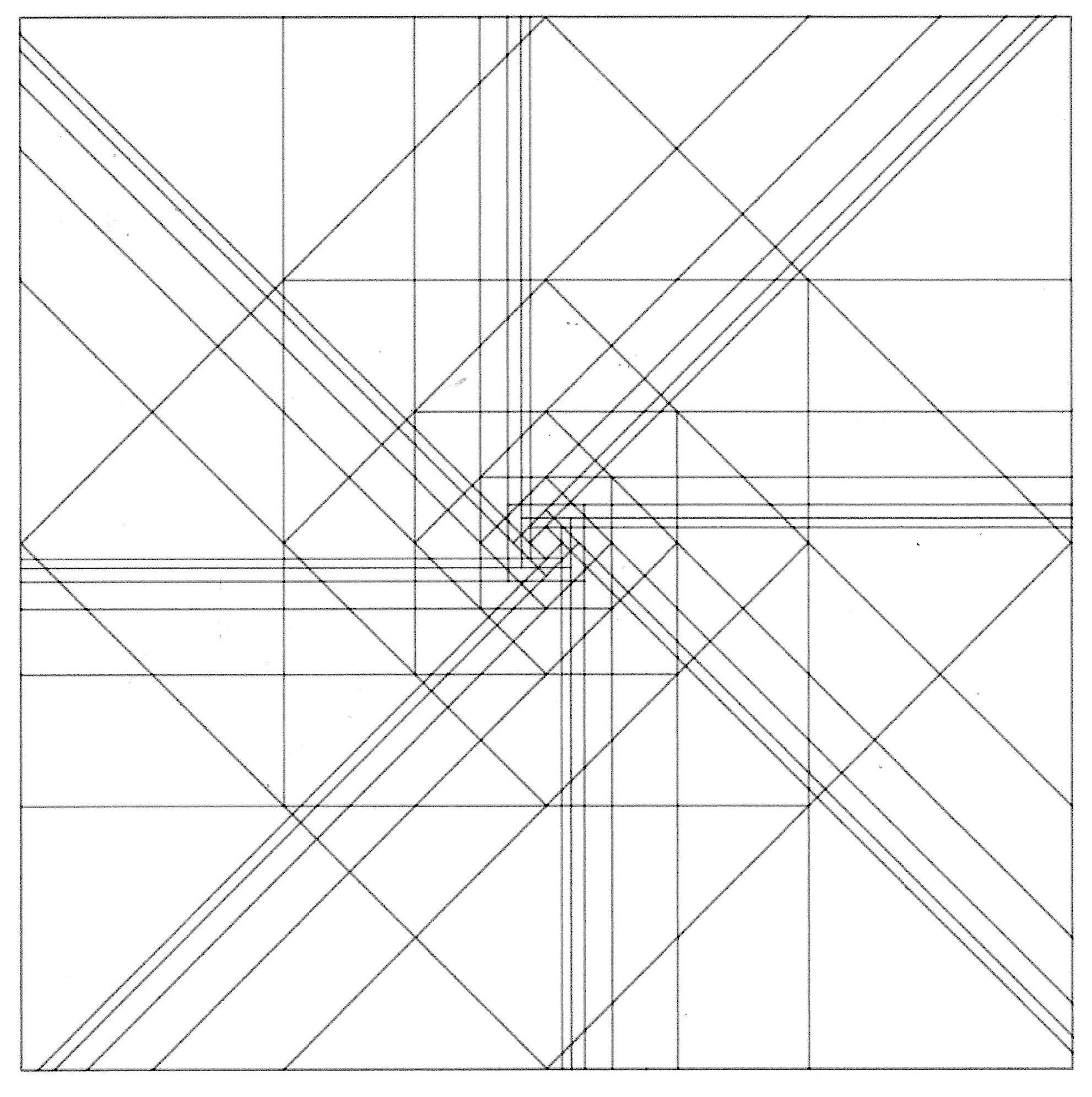 a line drawing of a square within a square.