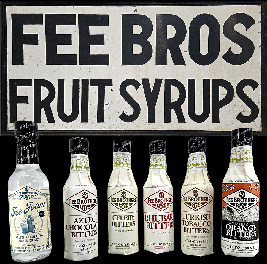 Fee Bros Sign and Bottles
