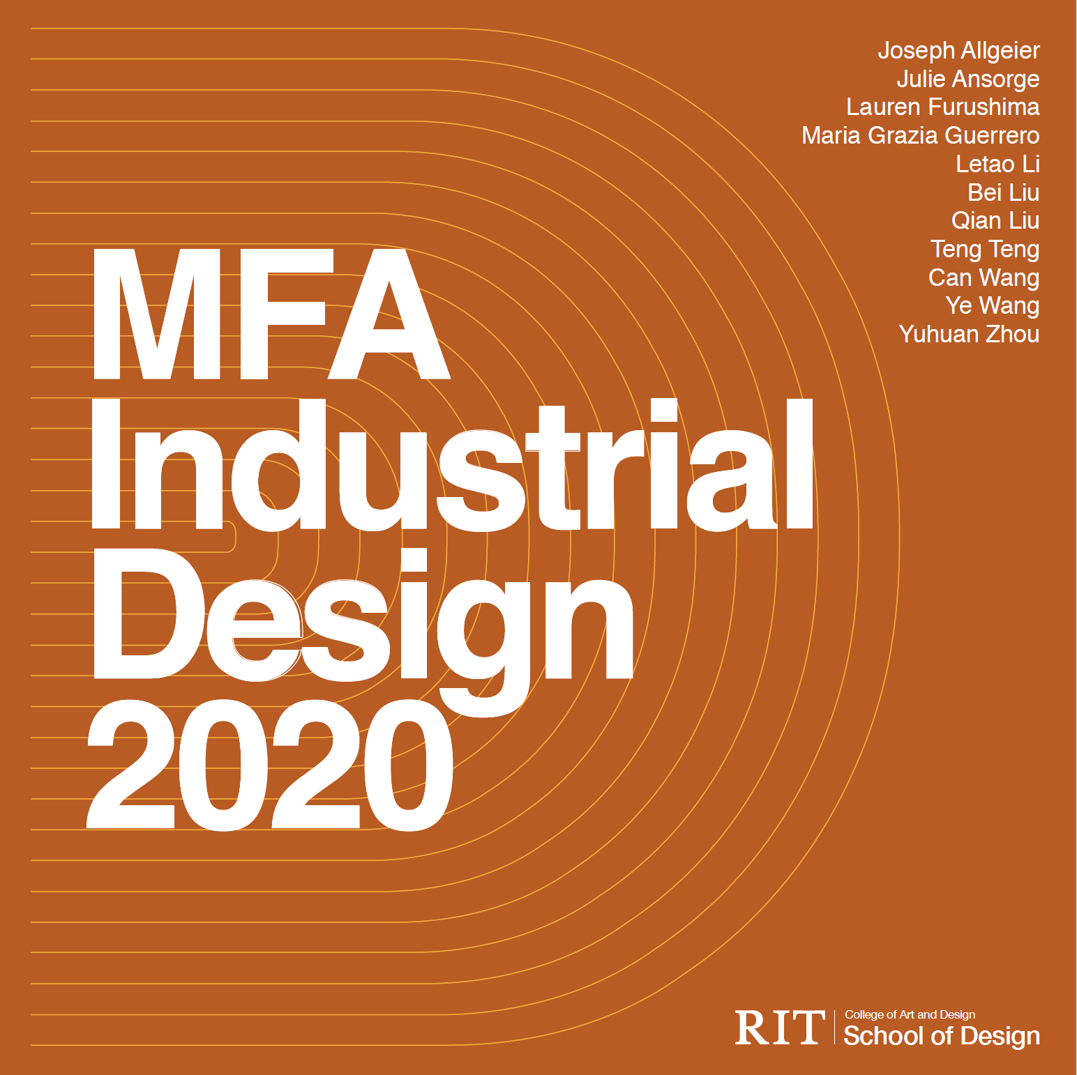 MFA Industrial Design 2020 show poster