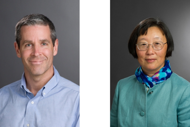 Two portraits side by side