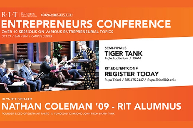 Poster for "RIT's Entrepreneurs Conference"