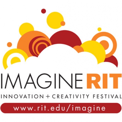 Imagine R I T innovation and creativity festival logo.