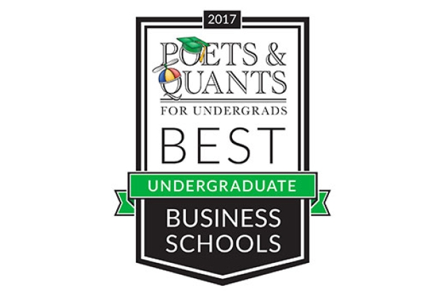 Green and black logo for Poets&Quants Best Undergraduate Business Schools.