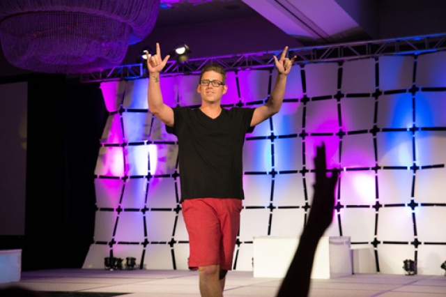 Person performing on stage