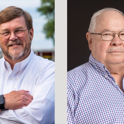 Side-by-side headshots of Peter Parts and Roy Pierce.