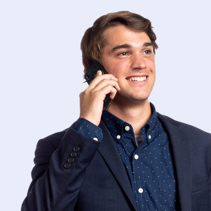 Portrait of student Zack Evans.