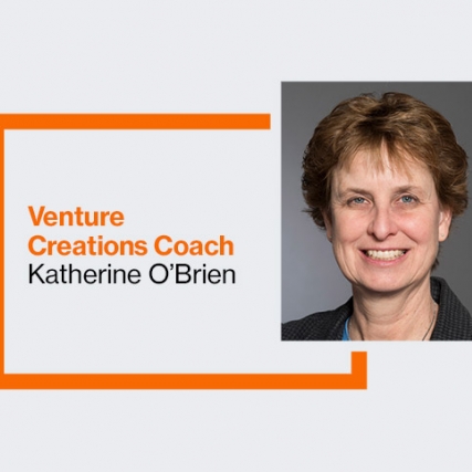 graphic that reads: Venture Creations Coach Katherina O'Brien.